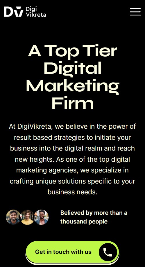 Digi Vikreta Website Mobile Responsiveness